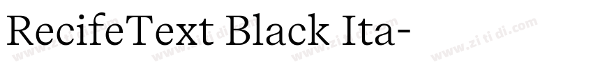 RecifeText Black Ita字体转换